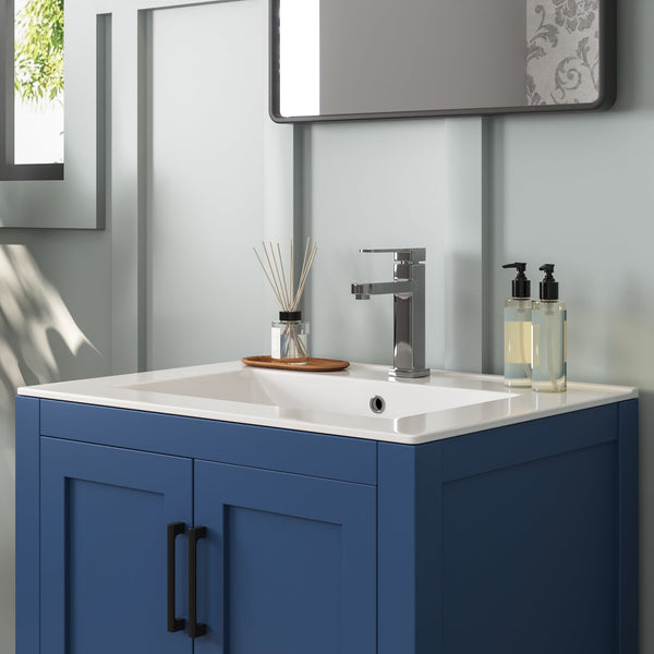 DV-1V0096 24" Rectangular Vanity Top Sink, Single Faucet Hole