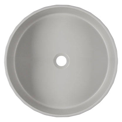 17" x 6" Round Vessel Bathroom Sink, Concrete