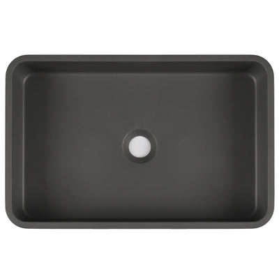 20" x 13" Rectangular Vessel Bathroom Sink, Concrete