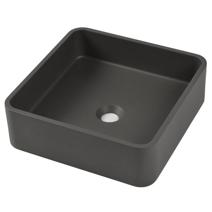 15" x 5" Rectangular Vessel Bathroom Sink, Concrete