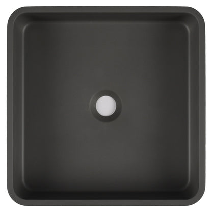 15" x 5" Rectangular Vessel Bathroom Sink, Concrete