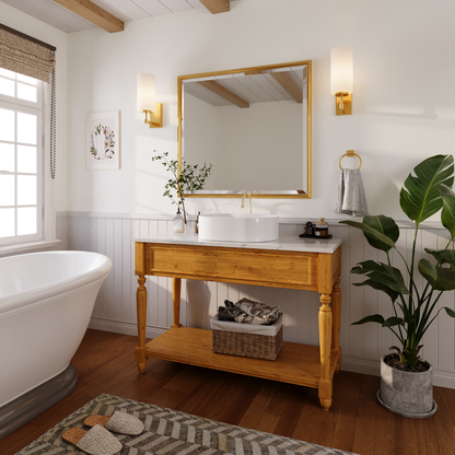 19" x 15" Oval Vessel Bathroom Sink, Seamless Design