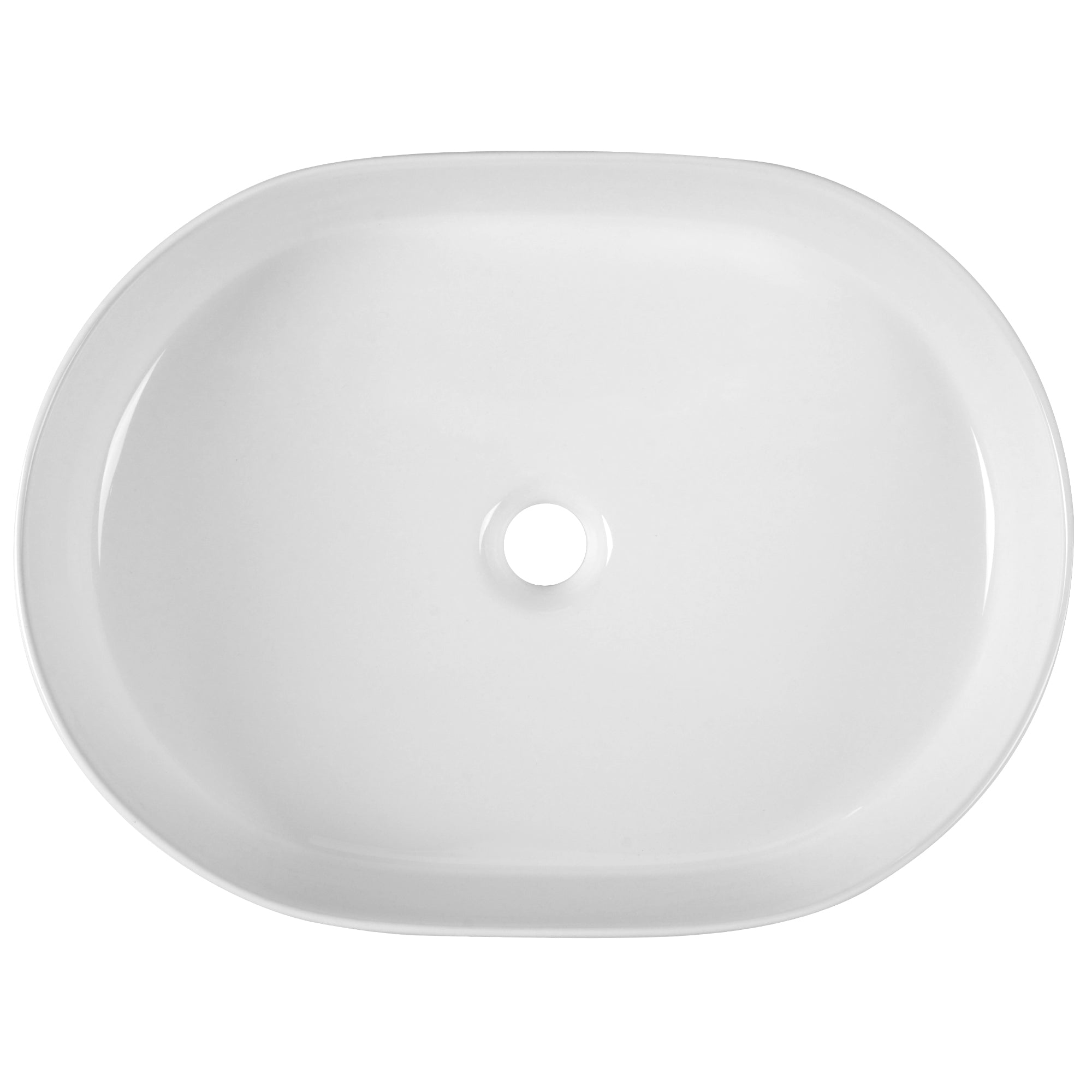 19" x 15" Oval Vessel Bathroom Sink, Seamless Design