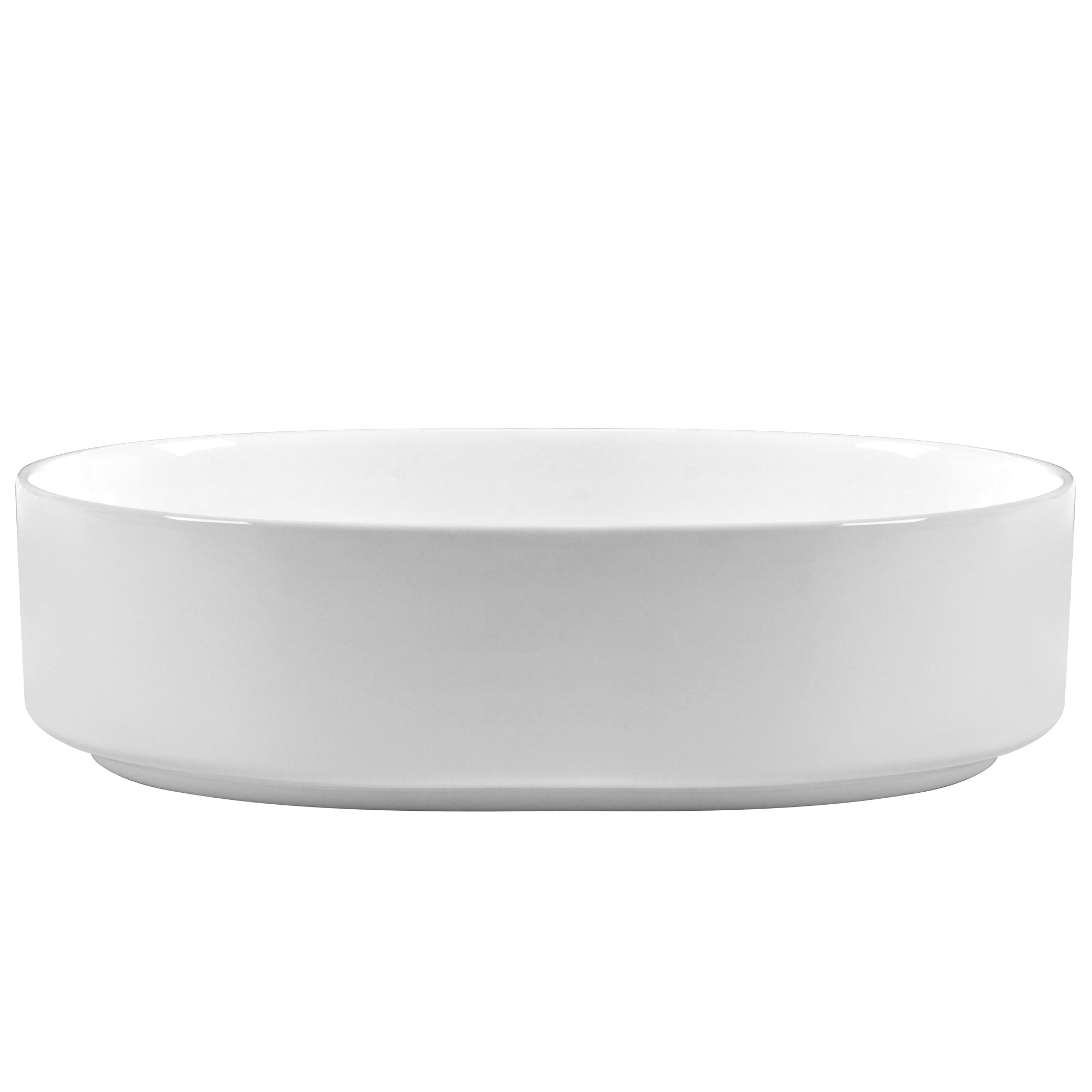 19" x 15" Oval Vessel Bathroom Sink, Seamless Design