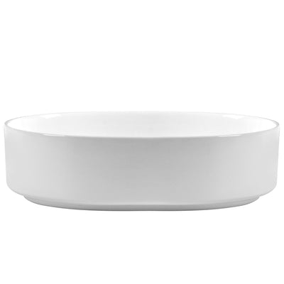 19" x 15" Oval Vessel Bathroom Sink, Seamless Design