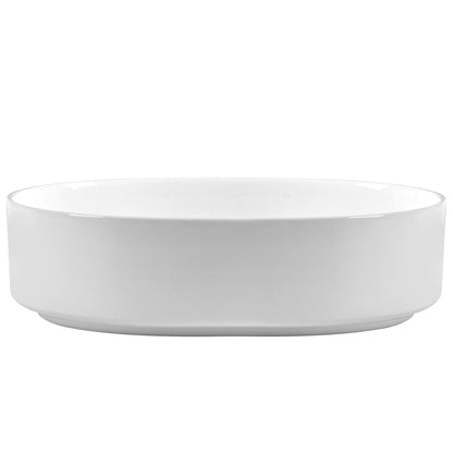 19" x 15" Oval Vessel Bathroom Sink, Seamless Design