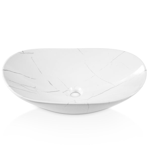 23" x 14" Oval Vessel Bathroom Sink, Easy to Clean