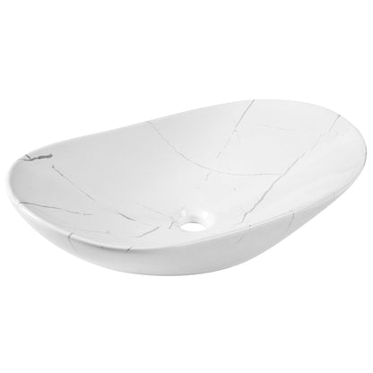 23" x 14" Oval Vessel Bathroom Sink, Easy to Clean
