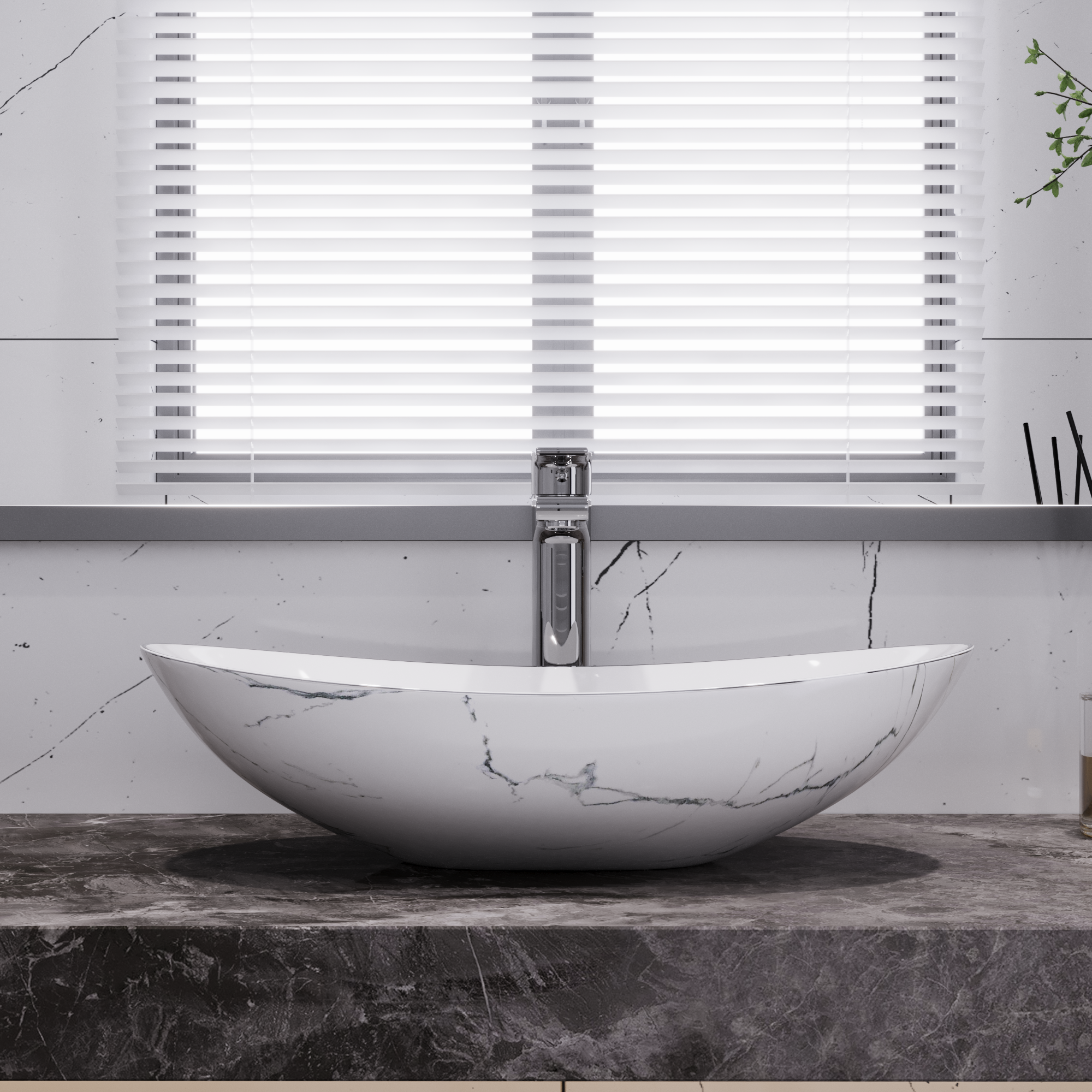 20" x 13" Oval Vessel Bathroom Sink, Easy to Maintain