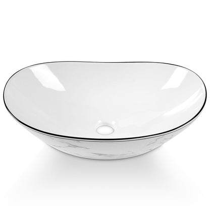 20" x 13" Oval Vessel Bathroom Sink, Easy to Maintain