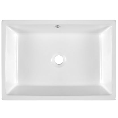 20" x 14" Rectangle Vessel Bathroom Sink, Seamless Design