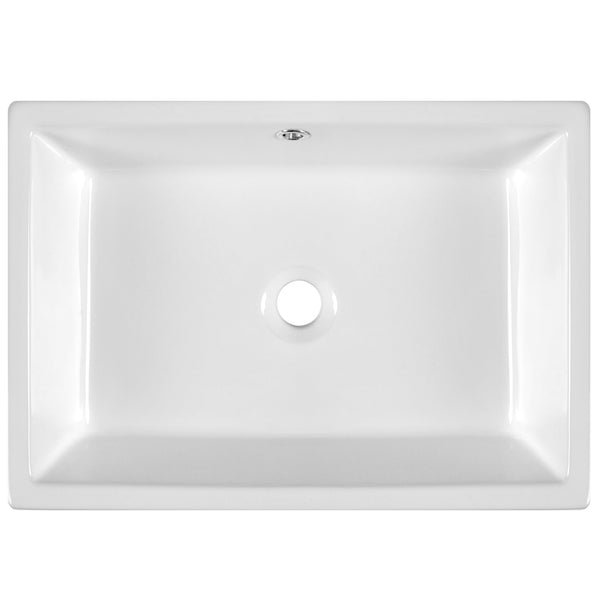 20" x 14" Rectangle Vessel Bathroom Sink, Seamless Design