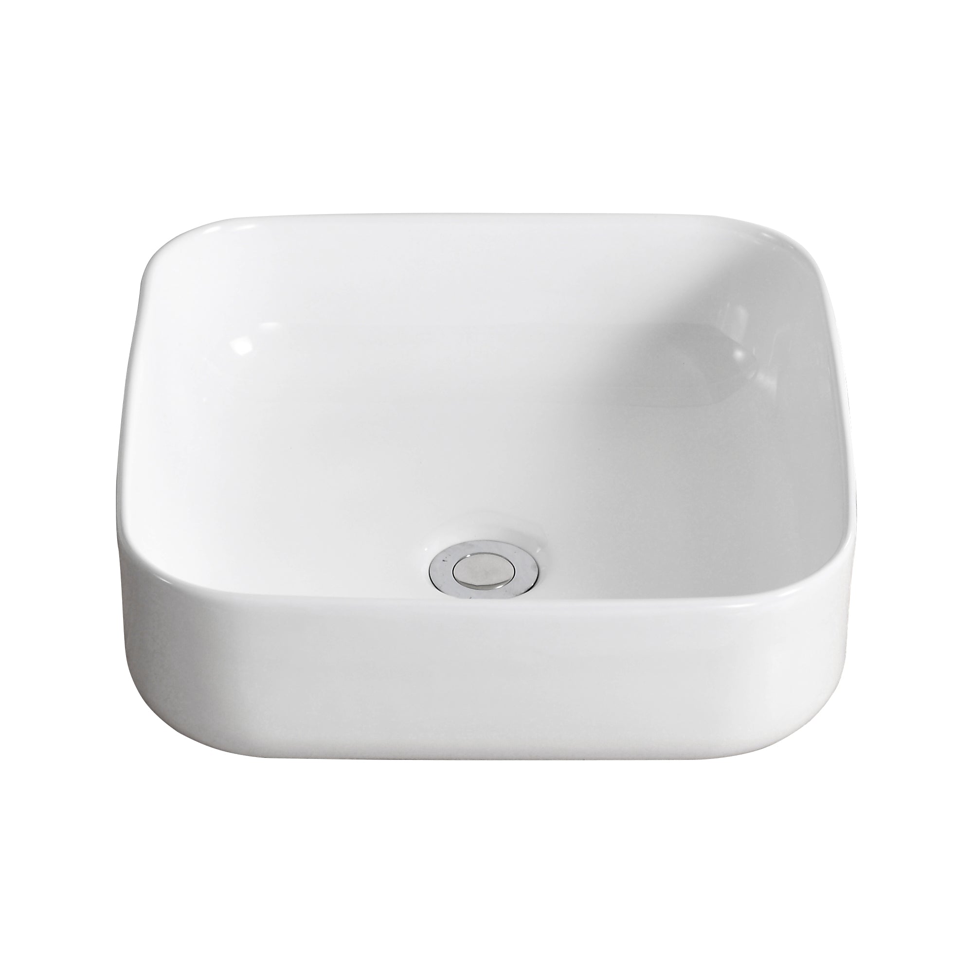 ACE 15.16" Square Vessel Bathroom Sink, Without Overflow With Multiple Colors