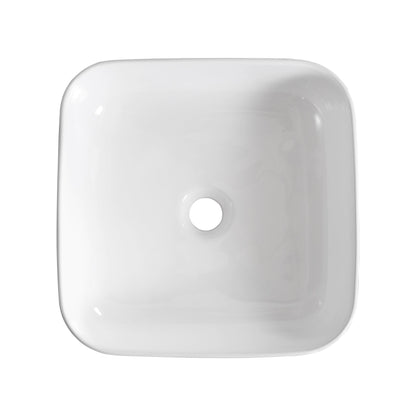 ACE 15.16" Square Vessel Bathroom Sink, Without Overflow With Multiple Colors