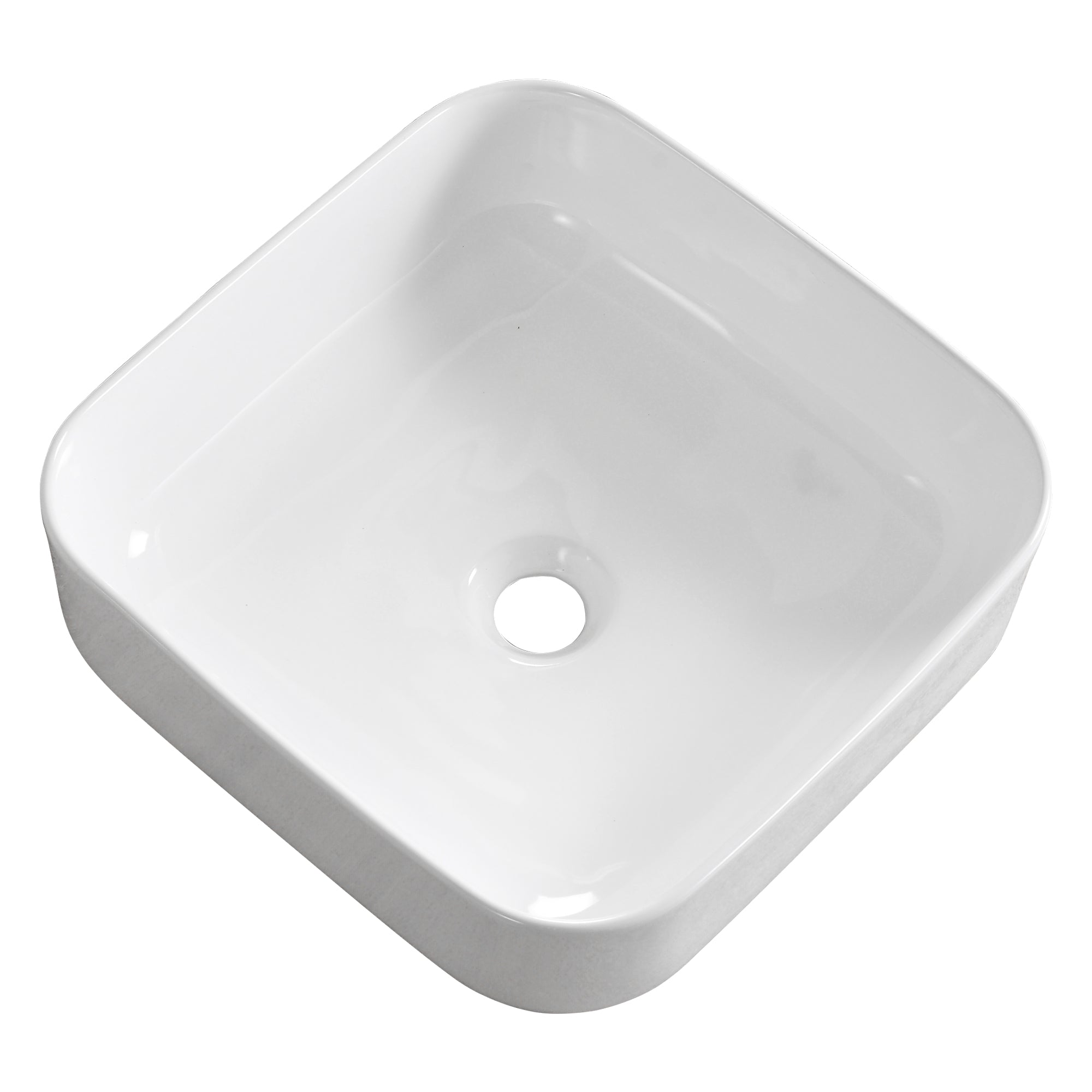 ACE 15.16" Square Vessel Bathroom Sink, Without Overflow With Multiple Colors