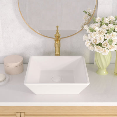 DeerValley DV-1V022 Bathroom Vessel Sink – Elegant & Easy Clean with Scratch Resistant Ceramic