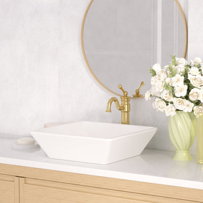 DeerValley DV-1V022 Bathroom Vessel Sink – Elegant & Easy Clean with Scratch Resistant Ceramic