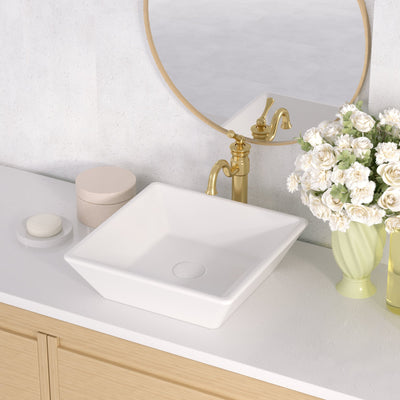 DeerValley DV-1V022 Bathroom Vessel Sink – Elegant & Easy Clean with Scratch Resistant Ceramic