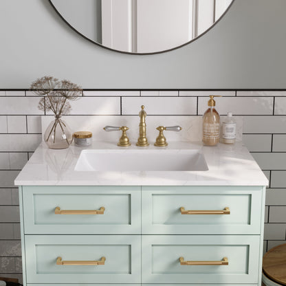 31.1" Rectangular Vanity Top Sink, Overflow Hole