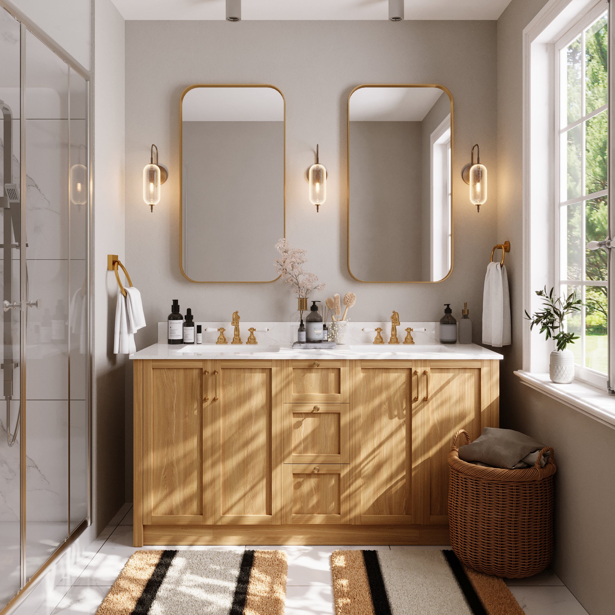 61" Rectangular Vanity Top Sink, Overflow Hole