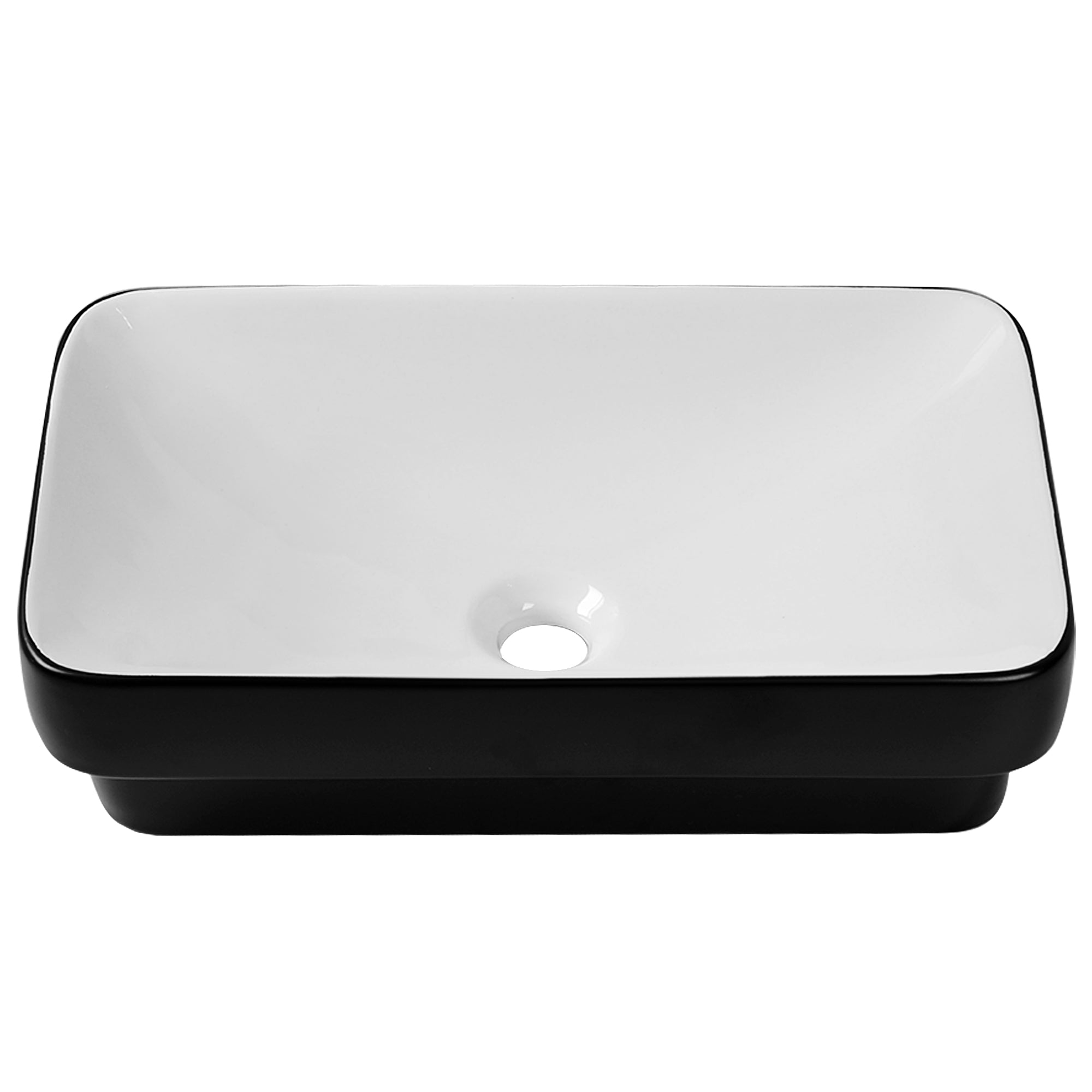 ALLY 12"/16" Rectangular Drop-in Bathroom Sink With Multiple Colors, Scratch-Resistant Ceramic
