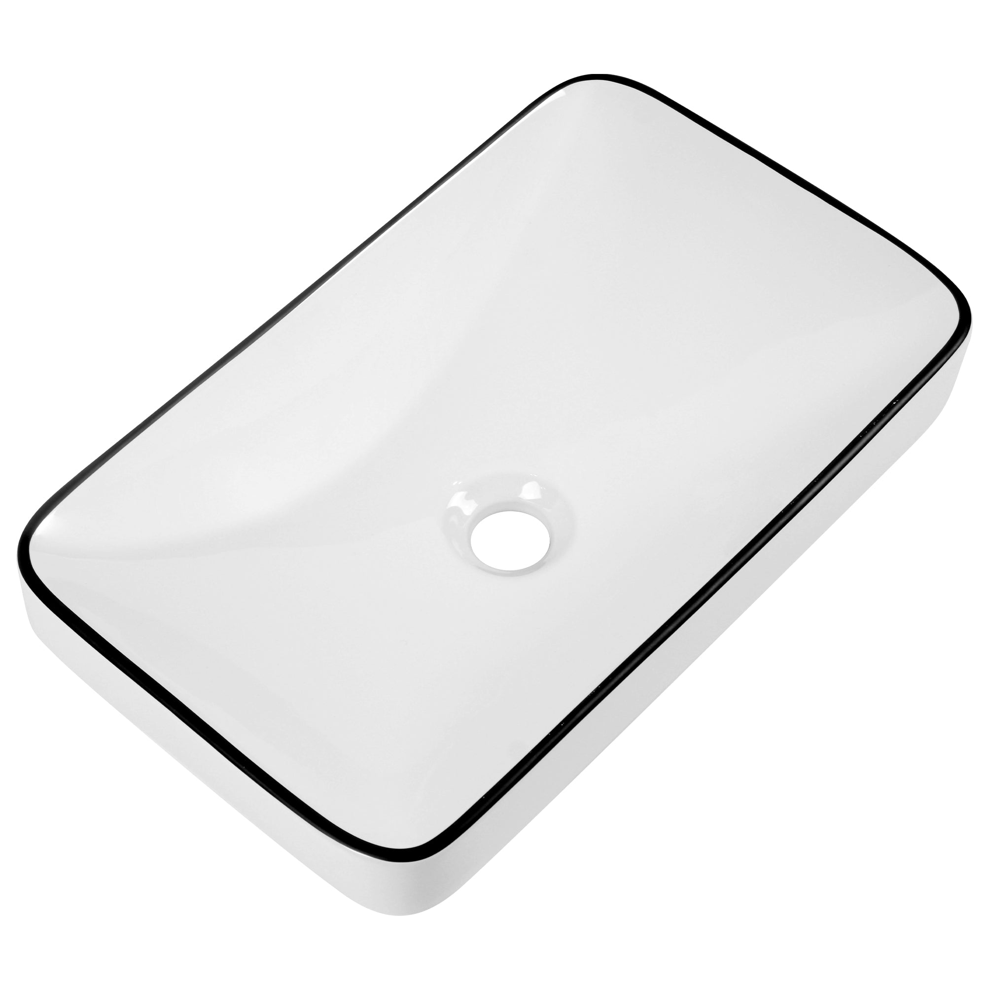 ALLY 12"/16" Rectangular Drop-in Bathroom Sink With Multiple Colors, Scratch-Resistant Ceramic