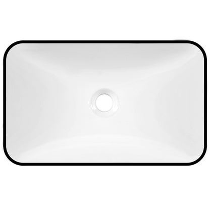ALLY 12"/16" Rectangular Drop-in Bathroom Sink With Multiple Colors, Scratch-Resistant Ceramic