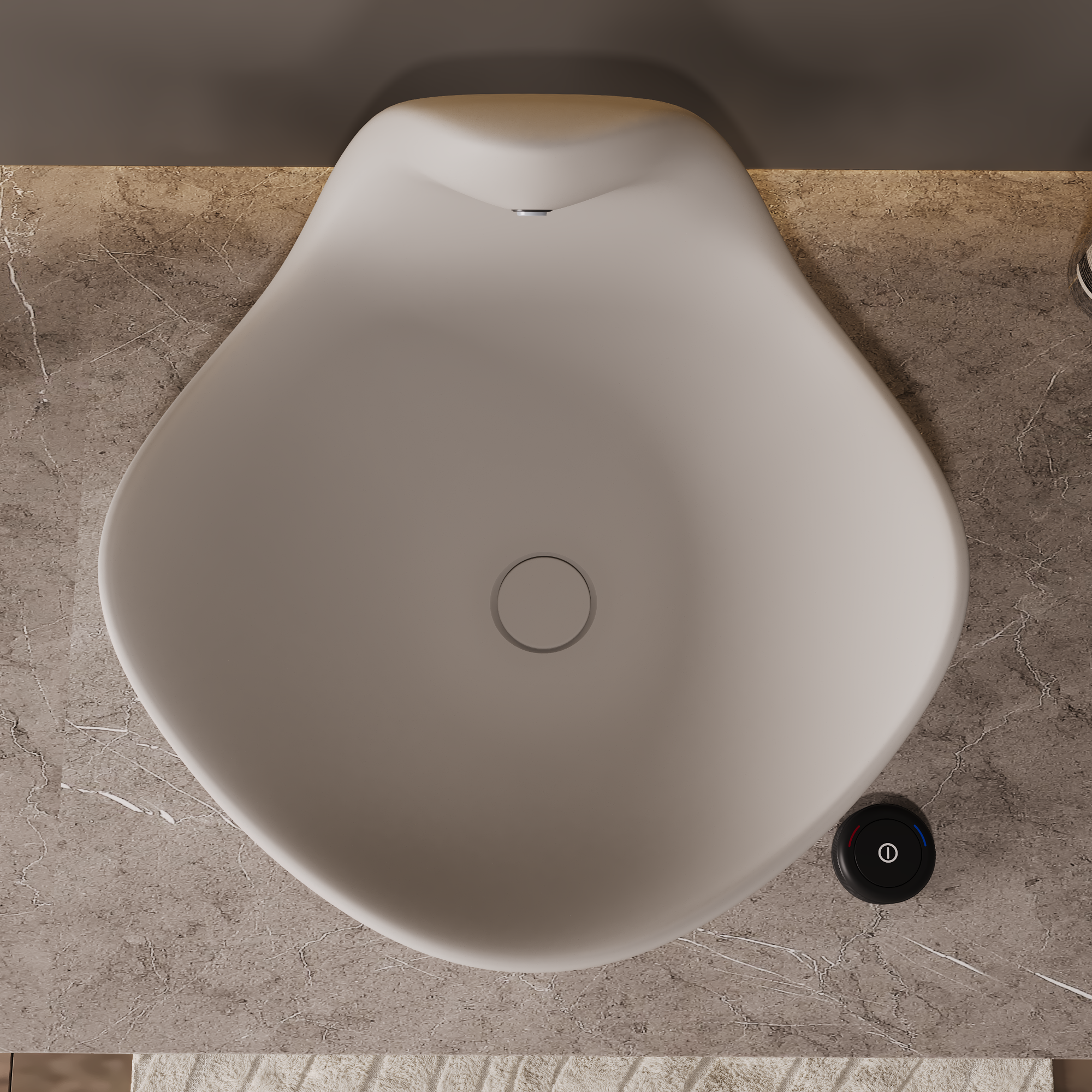 Wave Vessel Bathroom Sink With Multiple Colors, Concrete