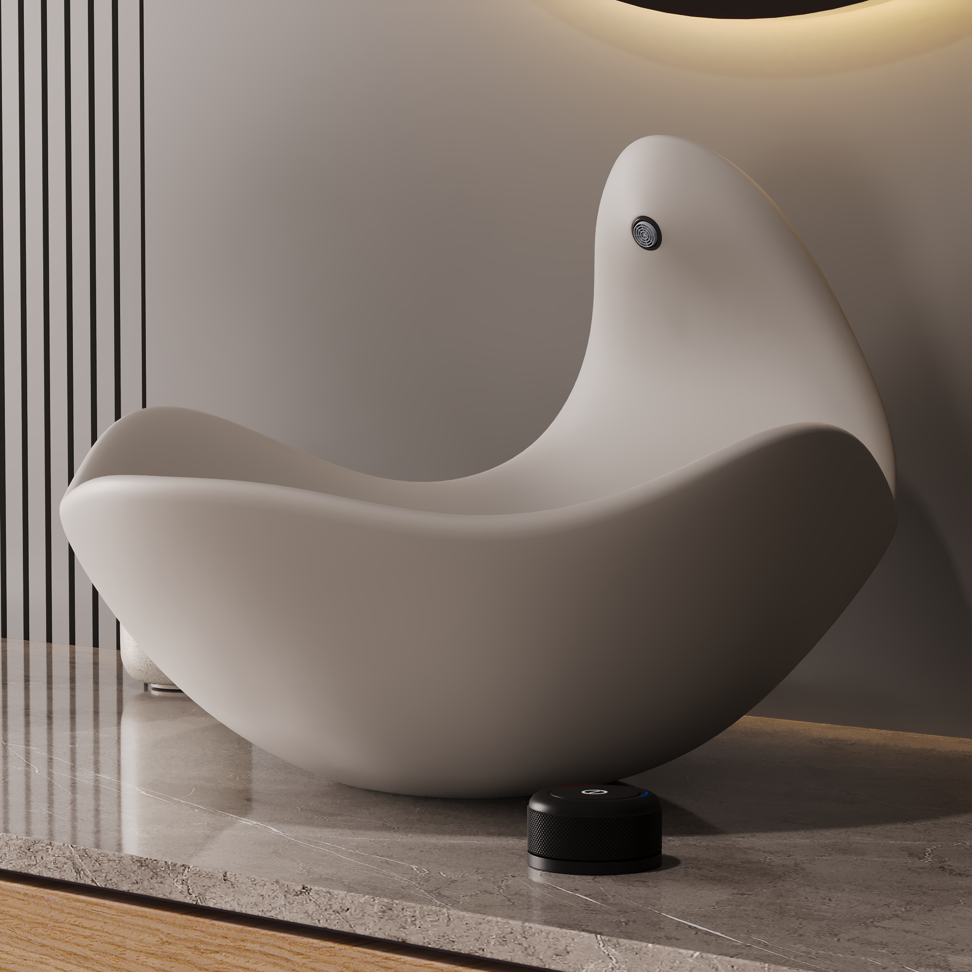 Wave Vessel Bathroom Sink With Multiple Colors, Concrete