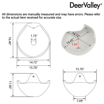 Wave Vessel Bathroom Sink With Multiple Colors, Concrete