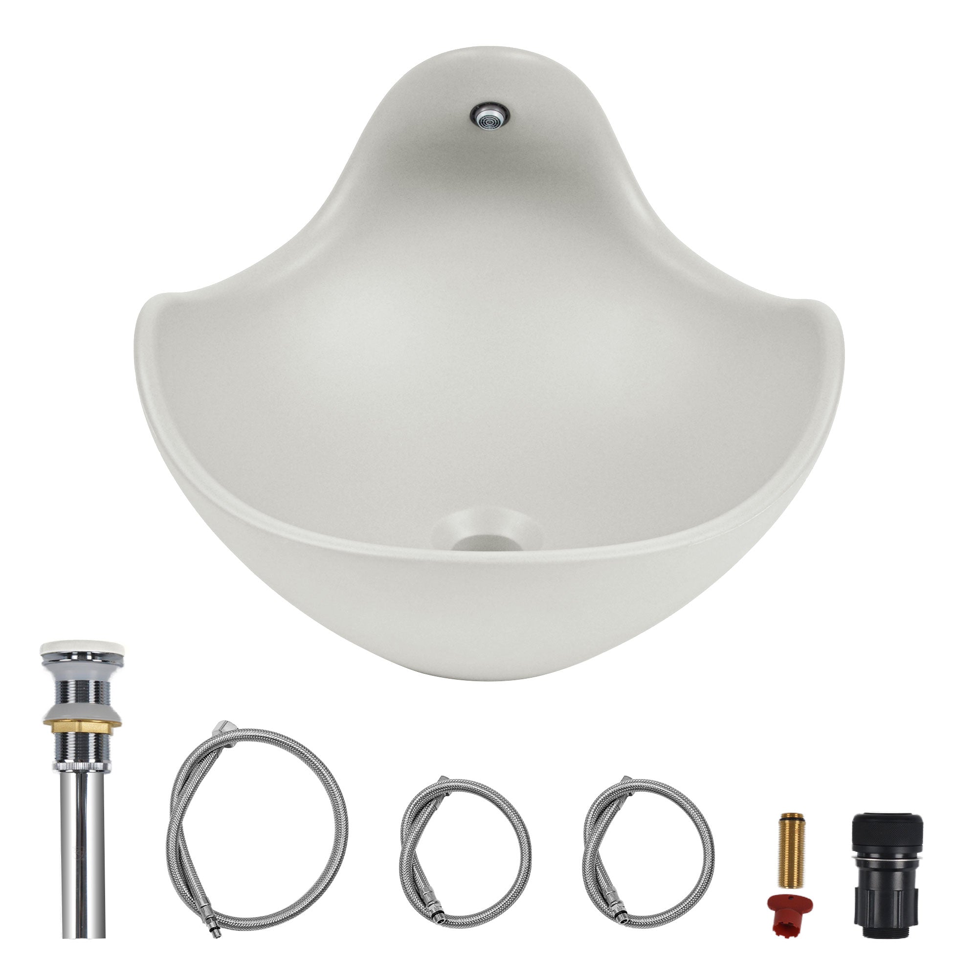 Wave Vessel Bathroom Sink With Multiple Colors, Concrete