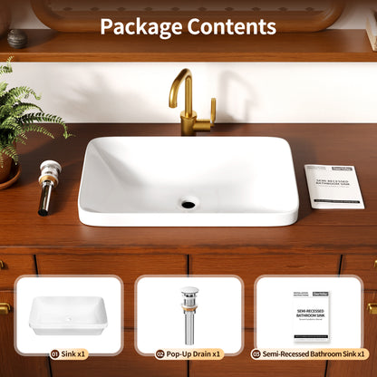 DeerValley DV-1V0473/DV-1V0475 Vessel Sink, Round Non-Porous Ceramic, No-Overflow