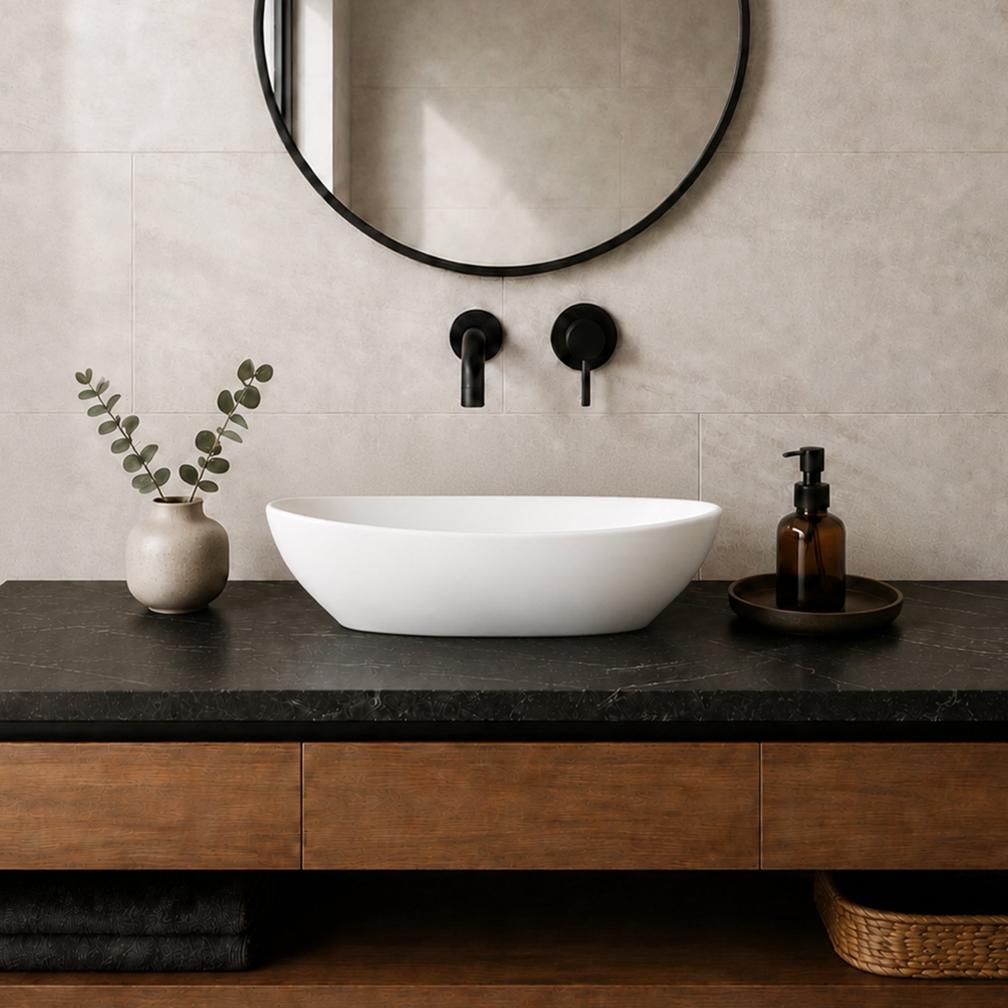 DeerValley DV-1V0518 Liberty Ceramic 18.9-in Vessel Oval Modern White Bathroom Sink