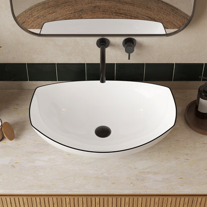 DeerValley DV-1V0589 Boat-Shaped Vessel Sink, Ceramic & Easy Clean