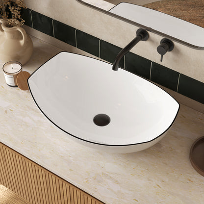 DeerValley DV-1V0589 Boat-Shaped Vessel Sink, Ceramic & Easy Clean
