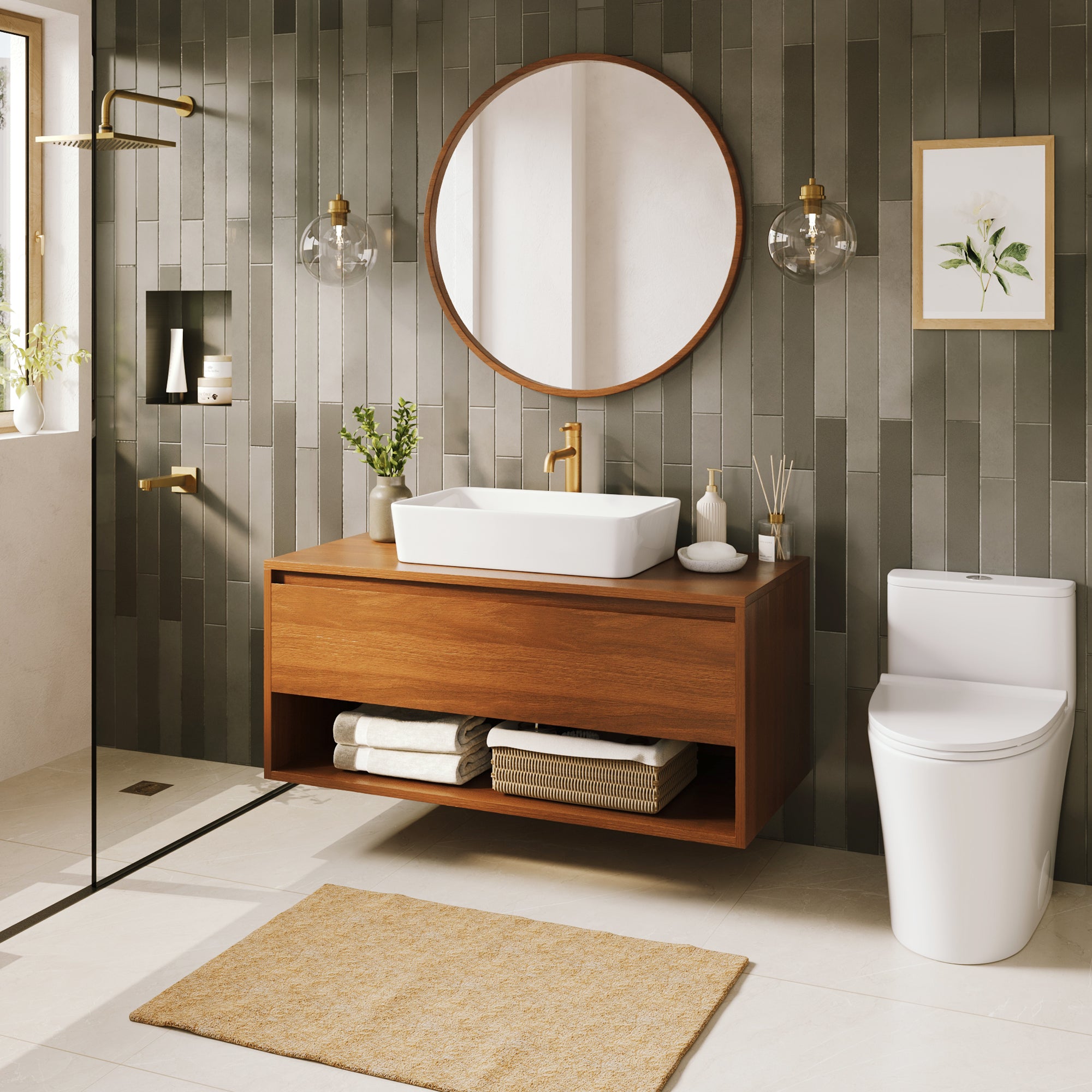 DeerValley DV-1V0602 Ceramic 23.63-in Vessel Rectangular Modern white Bathroom Sink