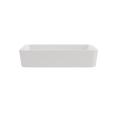 DeerValley DV-1V0602 Ceramic 23.63-in Vessel Rectangular Modern white Bathroom Sink