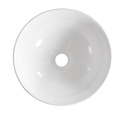 SYMMETRY 12.80" Round Vessel Bathroom Sink, Without Overflow With Multiple Colors
