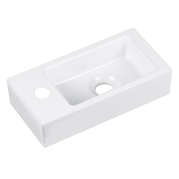 LIBERTY 14" Rectangular Wall-Mount Bathroom Sink, Space-Saving With Multiple Colors
