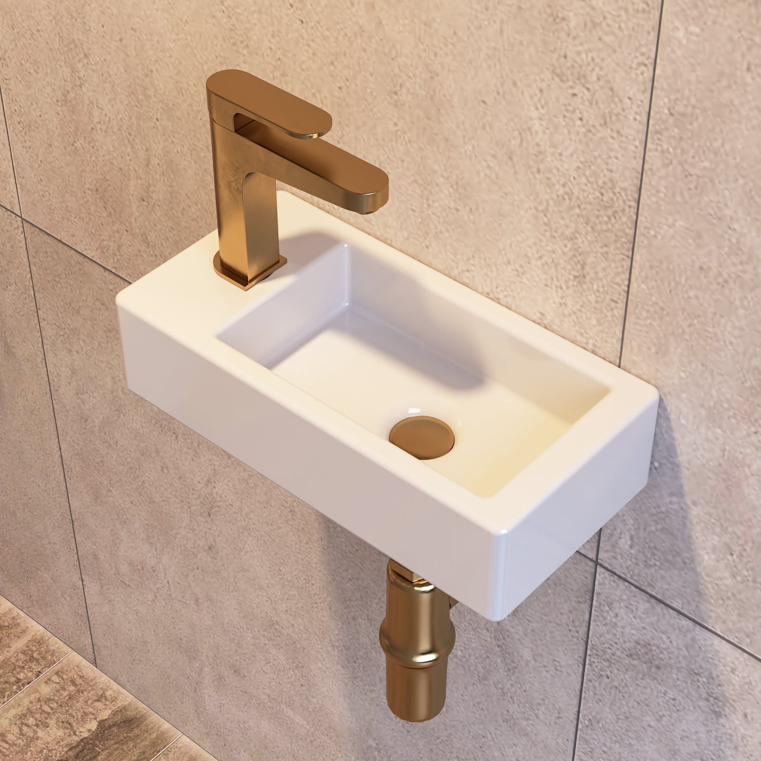 24 3 LOVEです！ DeerValley Liberty Ceramic Bathroom Wall Mount Space-saving