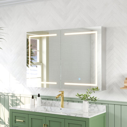 Rectangular Bathroom Vanity Mirrors, The Three-Colored Light