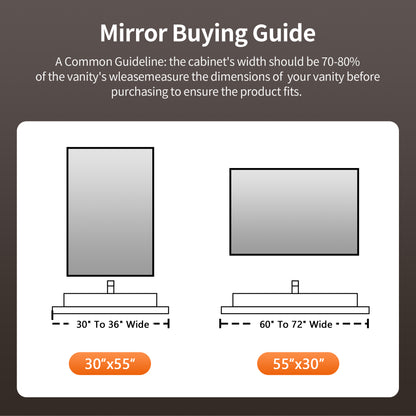 DeerValley DV-1VM0308 Vanity Mirrors Dual LED Front & Backlit Anti-Fog