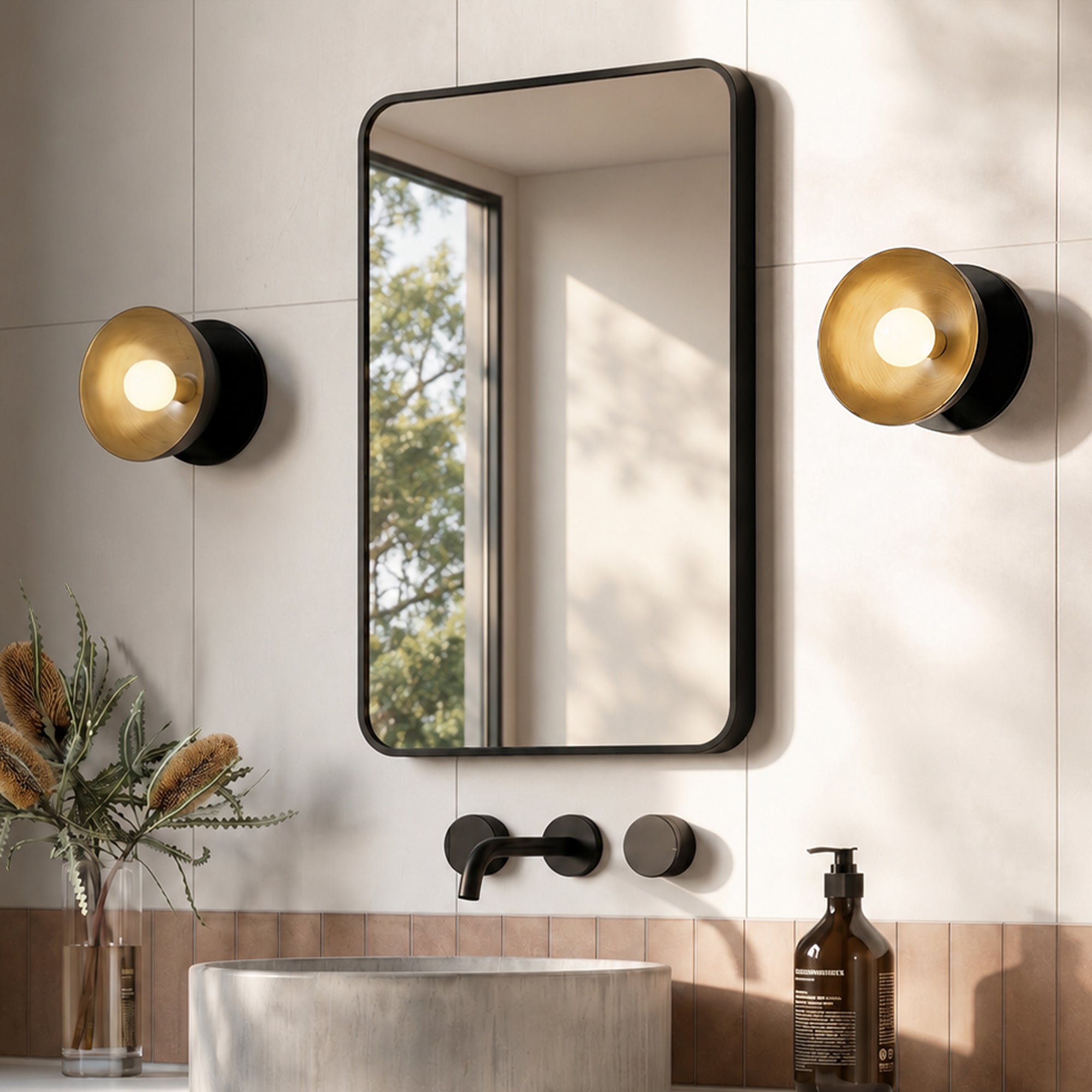 Deervalley DV-1VM0493 Aluminum Framed Rectangular Freestanding / Wall-Mount Makeup / Shaving Bathroom Mirror
