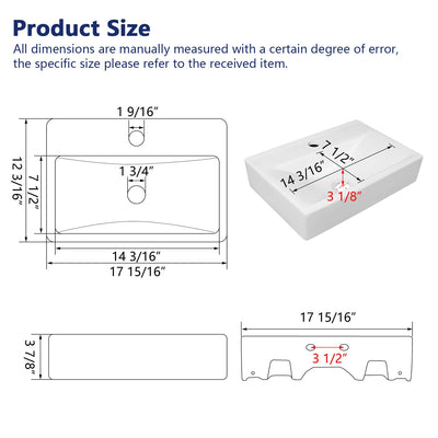 Wall Mounted Sinks Specifications