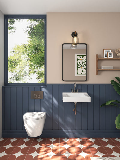 Deervalley DV-1WS0129 17.32" Rectangular Wall-Mount Bathroom Sink, Overflow Hole