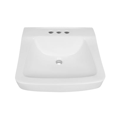 Deervalley DV-1WS0129 17.32" Rectangular Wall-Mount Bathroom Sink, Overflow Hole