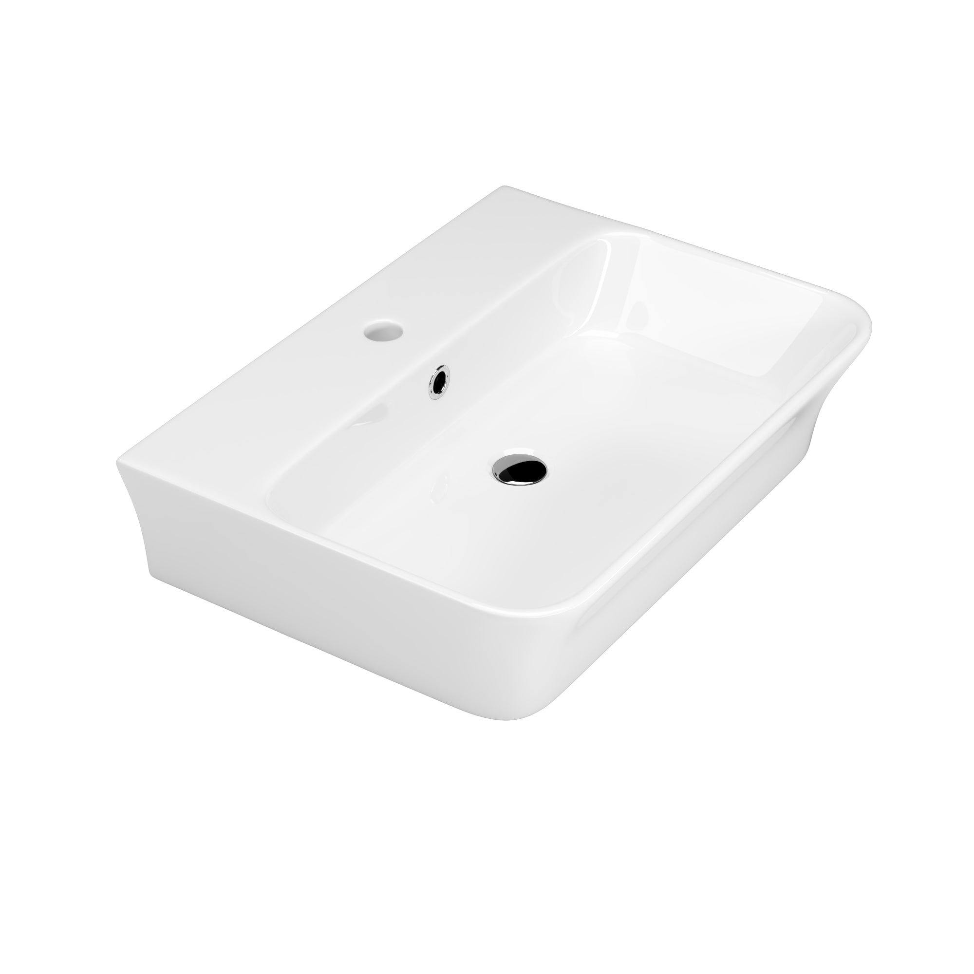 DeerValley DV-1WS0476 Wall Mounted Sink Vitreous China Rectangular Basin with Overflow