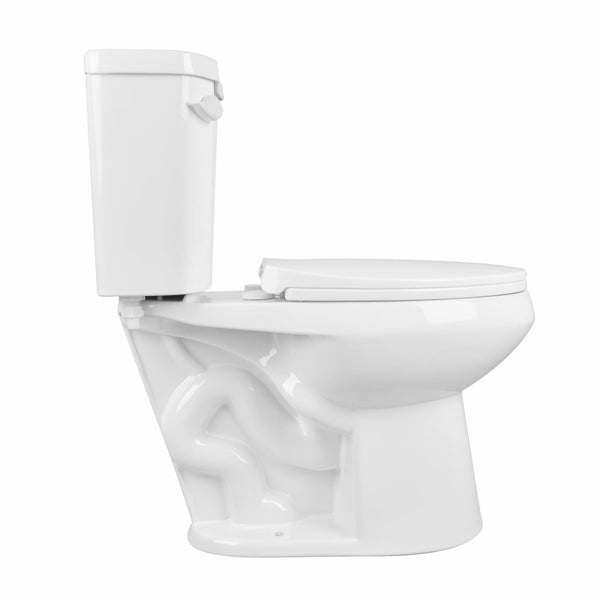 DYNASTY Two-Piece Elongated Toilet, 12" Rough-in Single-Flush