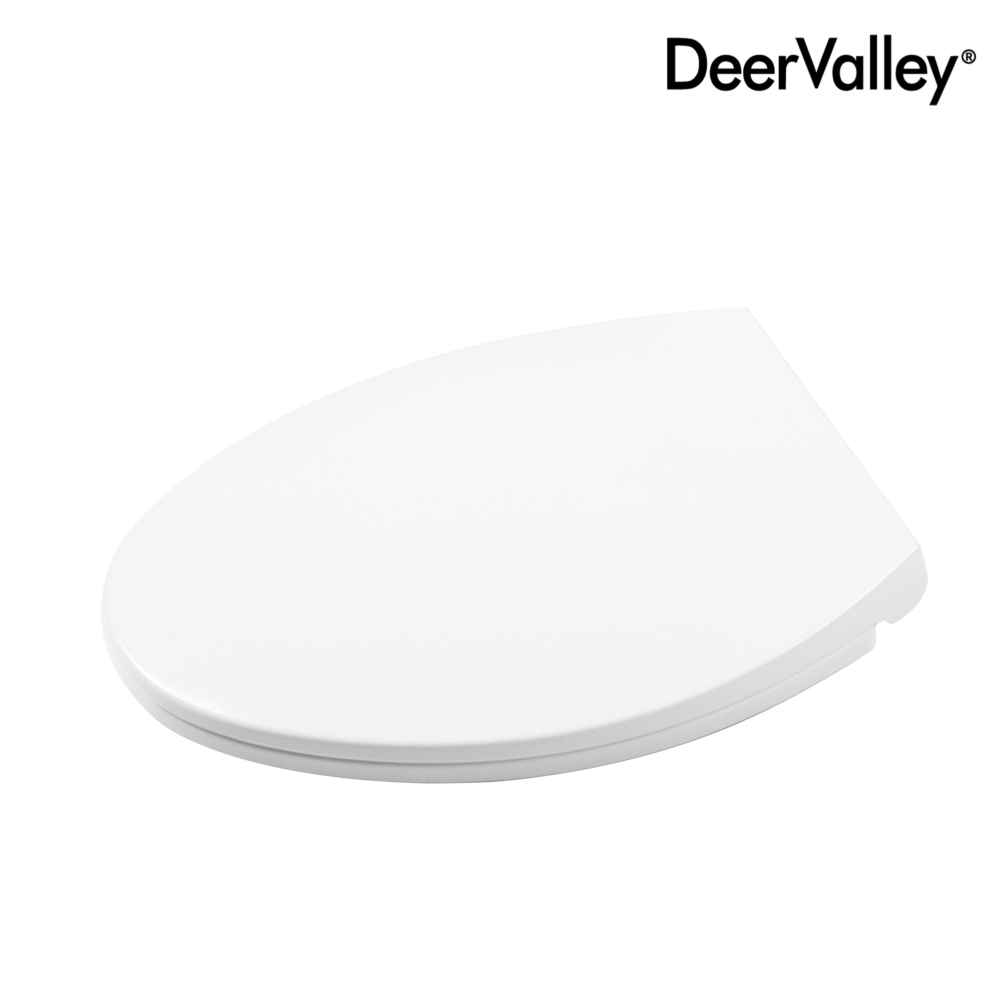 DeerValley DV-F0076S11 Quick-Release Plastic Elongated polypropylene Toilet Seat (Fit with DV-2F0076/DV-2F0078)