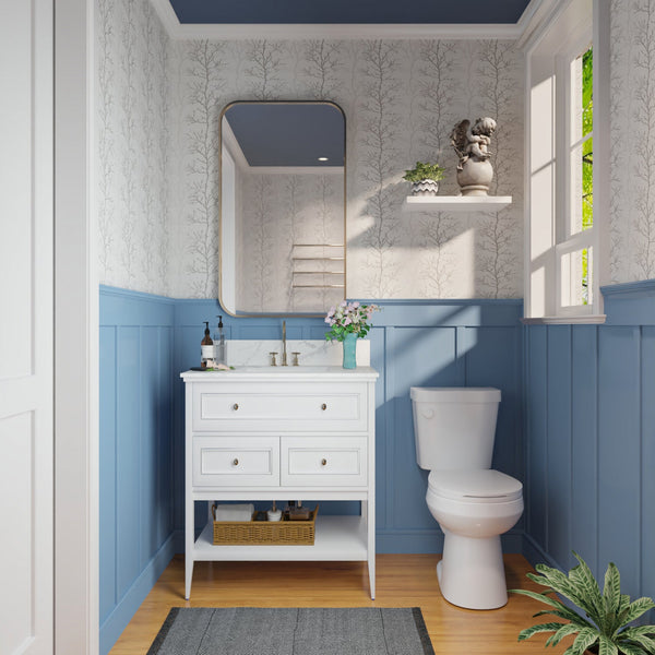 DeerValley DV-2F0077 Dynasty Round Floor Mounted Two-Piece Toilet (Seat Included)